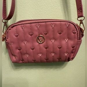 Adorable Pink Hearts Quilted Crossbody Bag